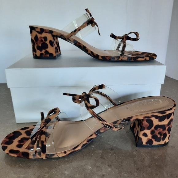 Cato C Comfort Leopard Animal Print Sandals Slides Brown Black Size 10 - Picture 3 of 10
